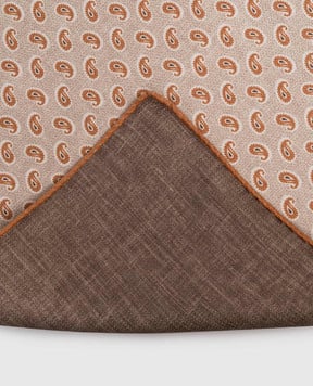 Pini Parma Двостороння бежева хустка-паше із шовку 60593702