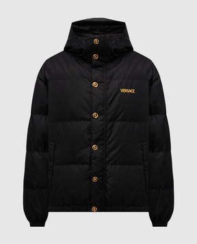 Versace Чорний пуовик з вишивкою логотипа 10215471A15794