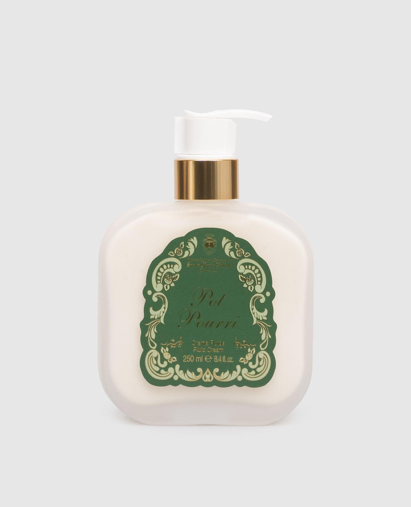 

Крем-флюид для тела Pot Pourri в стеклянной емкости с дозатором 250 мл, Белый, Крема для тела