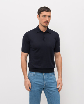 Agnona Синє поло з вовни K311U150B1812