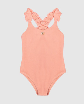 Dolce&Gabbana Дитячий рожевий купальник з монограмою DG L2J870ON0CA