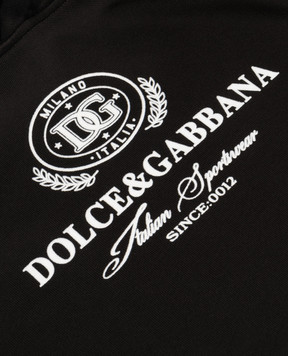 Dolce&Gabbana Дитяче чорне худі з принтом логотипа L4JWKZG7P2B812+
