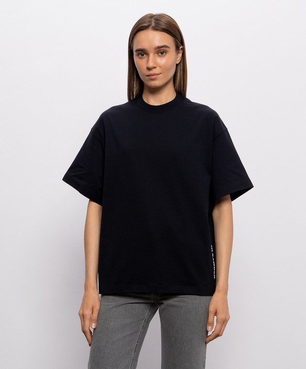 Jil Sander Черная футболка с принтом логотипа J02GC0173J20348 изображение 3