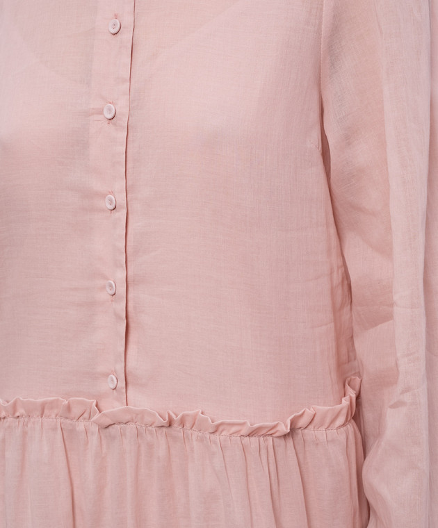 Twinset Розовое платье с металлическим логотипом 261TF2050 изображение 5