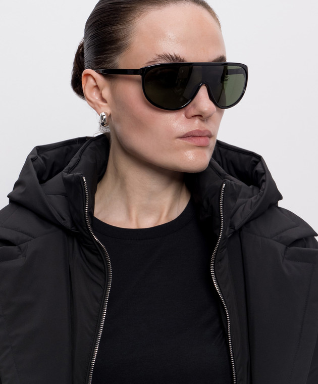 Toteme Черные солнцезащитные очки Shield Aviator 263WAE0011EC0001 изображение 2