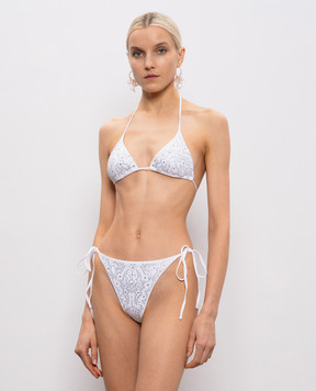 Venuja Белый купальник Texano с кристаллами BI002A