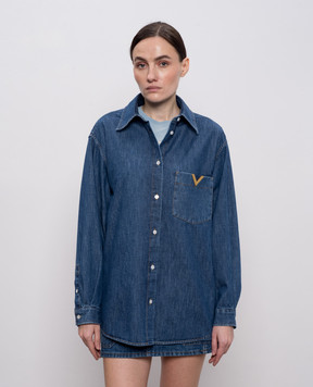 Valentino Синяя джинсовая рубашка 8B3DB03K9YA