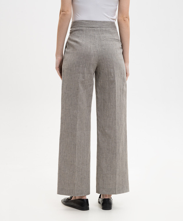 Loulou de Saison Серые брюки Hamet с льном HAMET изображение 4