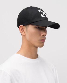 Off-White Чорна кепка з емблемою OMLA04AC99FAB002