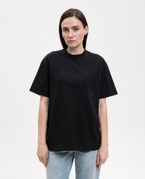 Valentino Чорна футболка з бавовни 8V0MG16IBGP