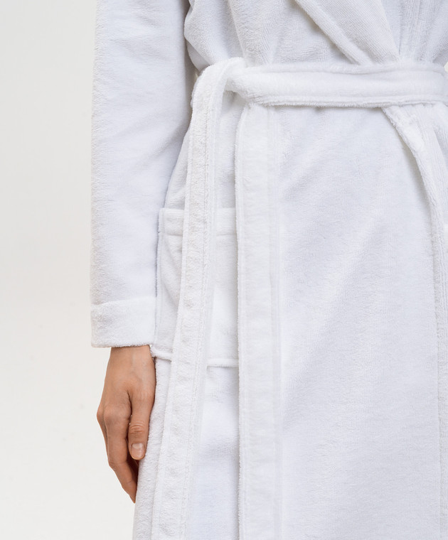 L'Appartement Белый махровый халат с капюшоном SANTANABATHROBE изображение 4