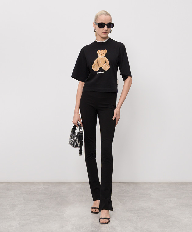 Palm Angels Черная футболка Bear PWAA079S26JER006 изображение 2