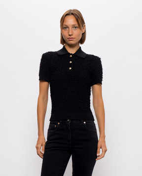 Balmain Черное твидовое поло PO0000000003