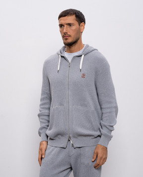 Brunello Cucinelli Сіра спортивна куртка з емблемою M29200416G