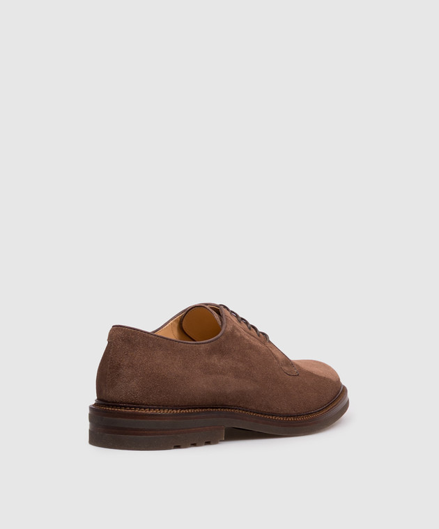 Brunello Cucinelli Коричневые замшевые дерби MZUSOLX810 изображение 3