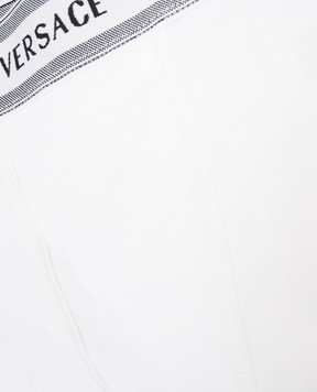 Versace Білі трусики-шорти з візерунком логотипа 10242231A17770