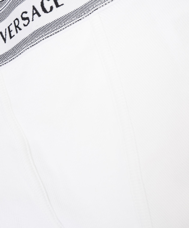 Versace Белые трусики-шорты с узором логотипа 10242231A17770 изображение 3