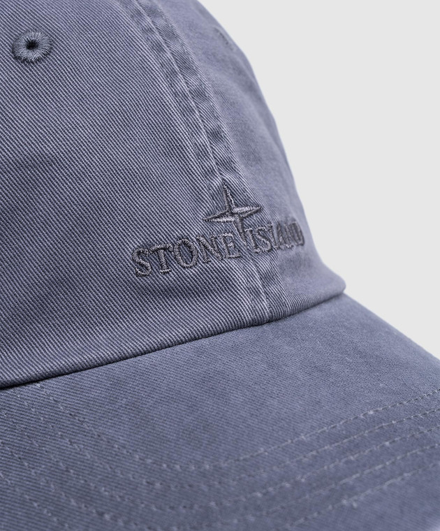 Stone Island Фіолетова кепка з вишивкою логотипа L1S159100002S0106 зображення 4