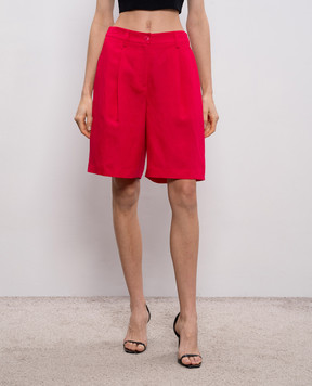 Twinset Рожеві шорти з льоном 261AP2321