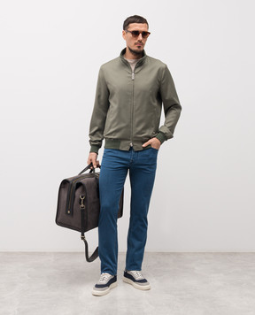 Stefano Ricci Куртка из шерсти цвета хаки с логотипом MDJ62001704531