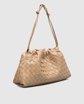 Bottega Veneta Бежева шкіряна сумка-кісет Notte 844626V3IV0