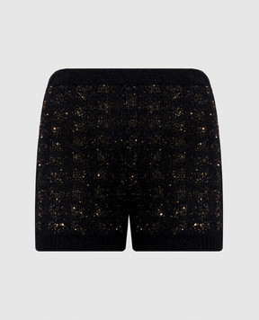 Twinset Чорні шорти з вовною альпаки 262TP3362
