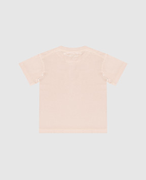 C.P. Company Бежева футболка з вишивкою логотипа CNM00QLAA1748