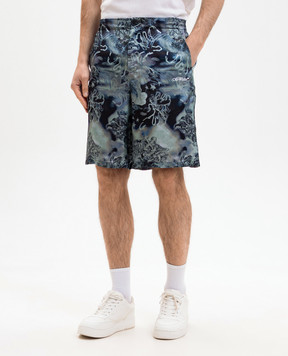 Off-White Сині шорти Land&Sky 44XCB092S26F004