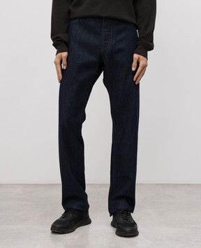 Stone Island Сині джинси з патчем логотипа K2S15J100005S00J7