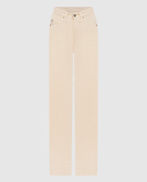 Saint Laurent Бежеві джинси з патчем 834135Y33WD