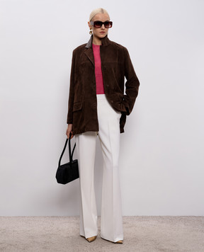 Simonetta Ravizza Коричневая замшевая куртка Chelsea S06JA402S1L1C