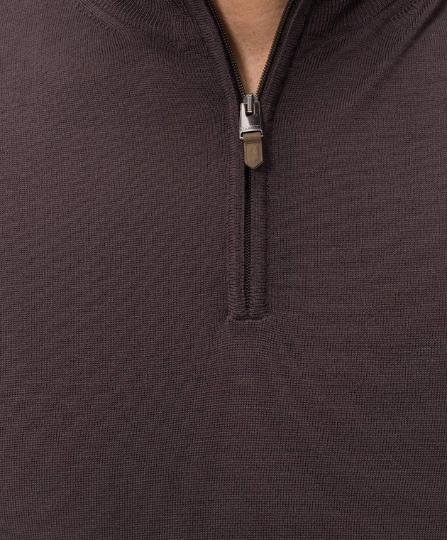 Canali Сірий джемпер з вовни MK01149C0015 зображення 5