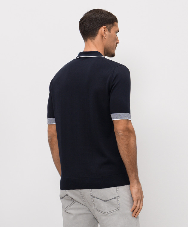 Peserico Синє поло R59478F149173N зображення 4