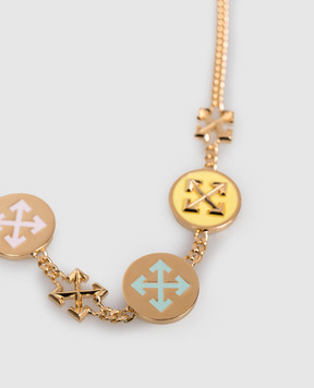 Off-White Золотистая цепочка Button Arrow OWOB149S26MET001