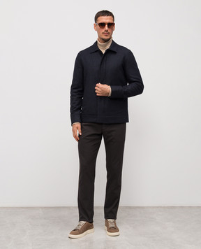 Florentino Синяя куртка с шерстью 225300520301