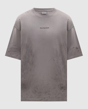 Balenciaga Сіра футболка Balenciaga Back 764235TTVF9