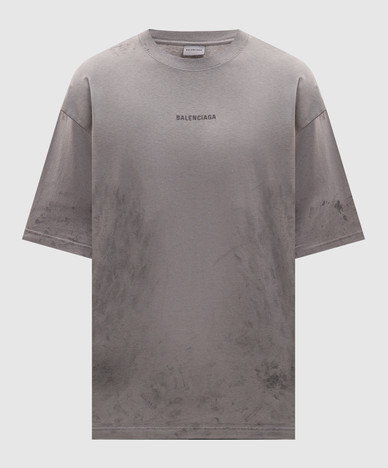Серая футболка Balenciaga Back
