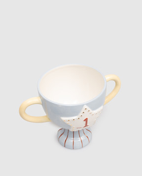 Bloomingville Блакитне керамічне кашпо Trophy 82072620