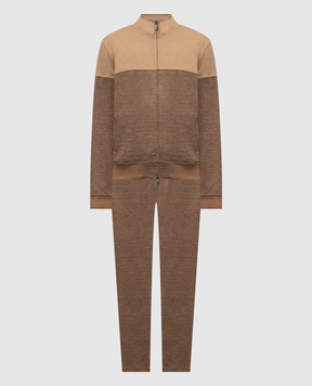 CAPOBIANCO Коричневий спортивний костюм з льоном 20M453DH00C20M704DH00