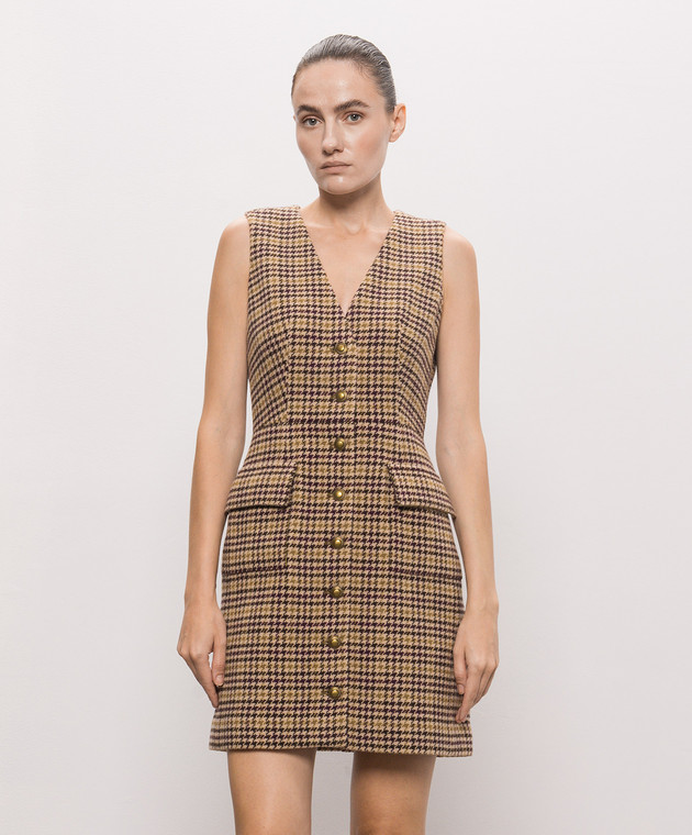 Twinset Платье мини с шерстью в узор 262LI2BEE изображение 3