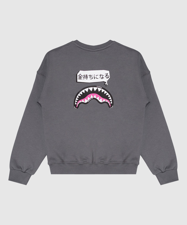Sprayground Дитячий сірий світшот Shark in Japan SPY1551GGREY зображення 2