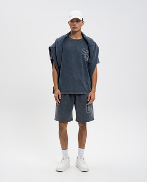 Off-White Синя футболка з принтом логотипа 44MAA027F5J00D