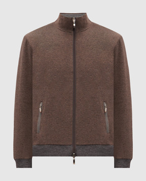 Doriani Cashmere Темно-коричневая спортивная куртка 875LUNJ36
