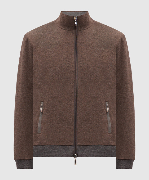 Doriani Cashmere Темно-коричневая спортивная куртка 875LUNJ36