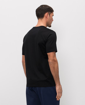 Stefano Ricci Футболка чорна з монограмою логотипа MNH6105140TE0001