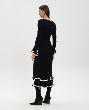 Simkhai Черное платье Solani с рюшами 5251145K