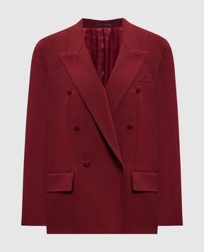 Jacob Lee Бордовий двобортиний жакет з вовни WWB2060AW25OVERNR