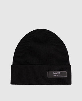 Balmain Черная шапка из шерсти HH1XC050KK35