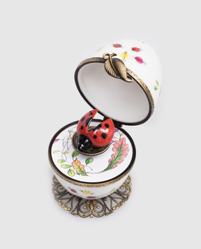 Fanex France Белое музыкальное фарфоровое яйцо Сонечка OPLIBLANC