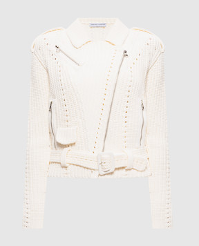 Ermanno Scervino Кардиган кольору айворі в стилі косухи D485I301RXY